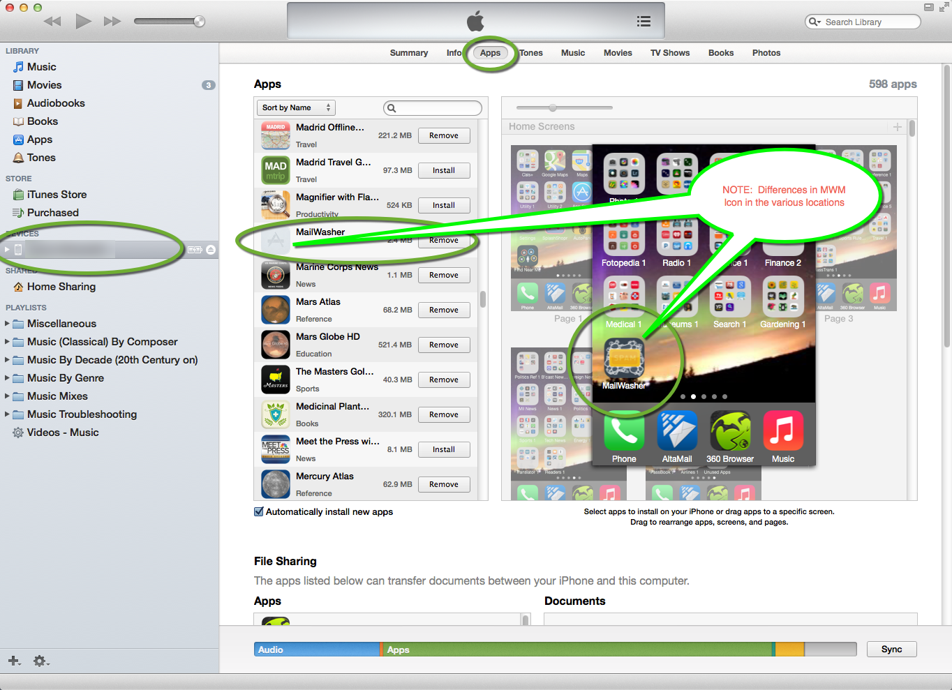 MacOSXiTunes_Devices-Apps_InconsistentMissingMWMIconImageInVariousLists.png